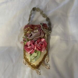 Floral Embellished Mini Pouch